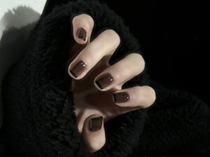 BST 1001 Mẫu Nail Thạch Nâu Trendy Nhất Hiện Nay