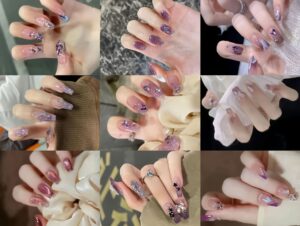 99 mẫu nail màu tím thạch căng mọng như trái nho